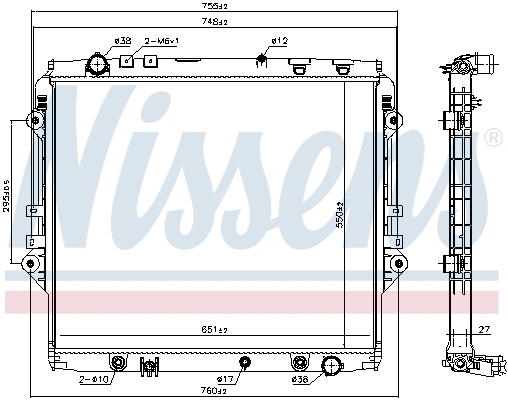 606068 NISSENS Радиатор двигателя