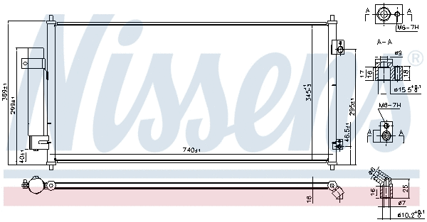 940818 NISSENS Радиатор кондиционера