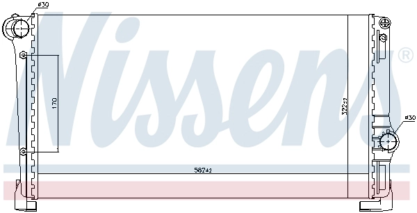 61896 NISSENS Радиатор двигателя