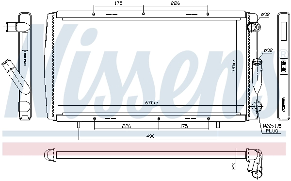 63911A NISSENS Радиатор двигателя