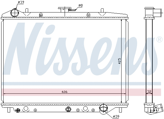 630754 NISSENS Радиатор двигателя