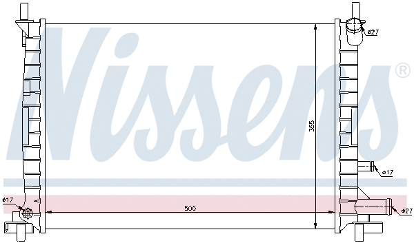 62086 NISSENS Радиатор двигателя