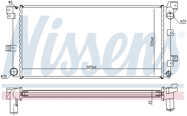 60985 NISSENS Радиатор двигателя