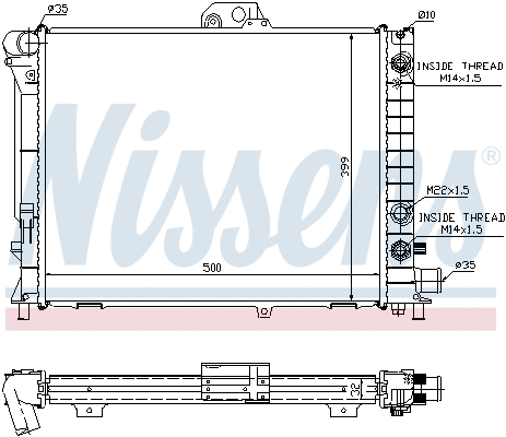 64033A NISSENS Радиатор двигателя