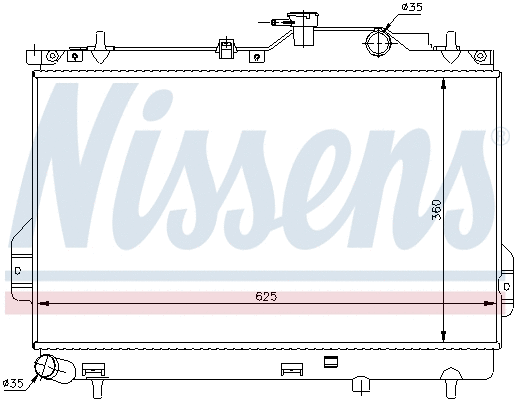 67484 NISSENS Радиатор двигателя