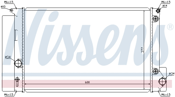 64694 NISSENS Радиатор двигателя