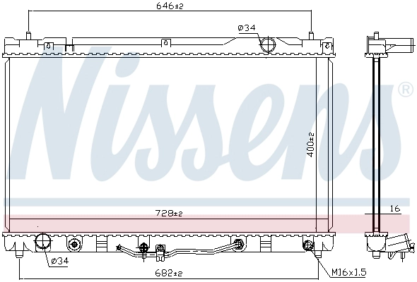 64633 NISSENS Радиатор двигателя