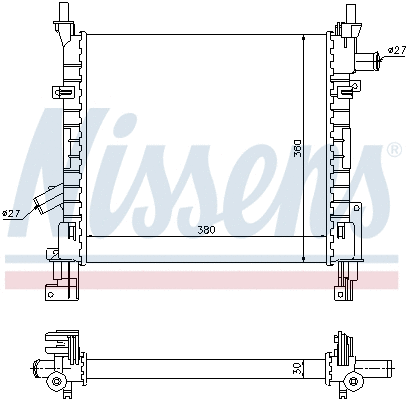 62005 NISSENS Радиатор двигателя
