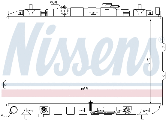 66649 NISSENS Радиатор двигателя