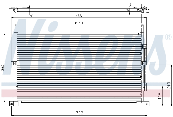 94585 NISSENS Радиатор кондиционера