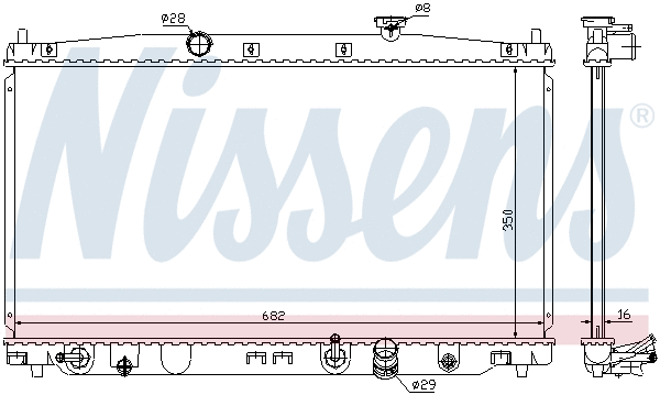 68149 NISSENS Радиатор двигателя