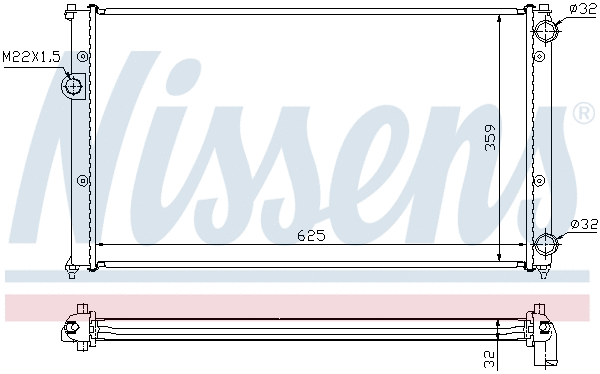 652441 NISSENS Радиатор двигателя