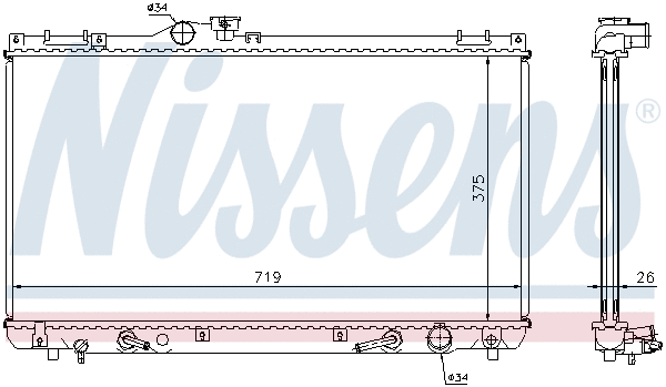 64653A NISSENS Радиатор двигателя