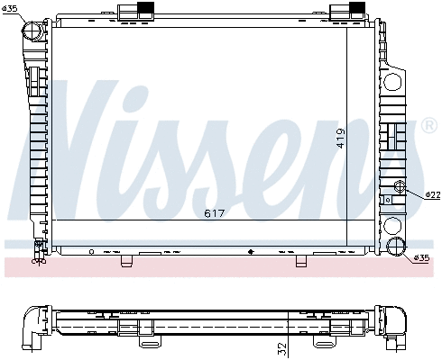 62750A NISSENS Радиатор двигателя