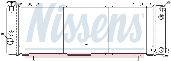 61001 NISSENS Радиатор двигателя