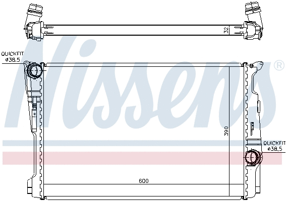 60808 NISSENS Радиатор двигателя