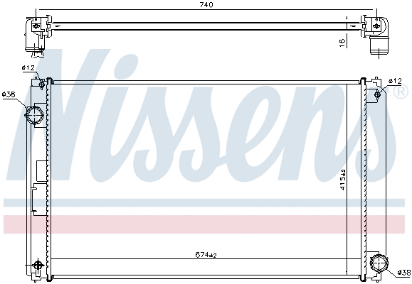 606610 NISSENS Радиатор двигателя