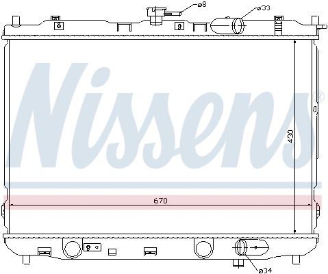 66639 NISSENS Радиатор двигателя
