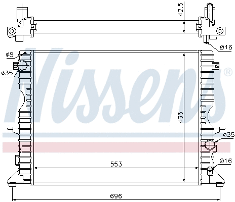 64311A NISSENS Радиатор двигателя