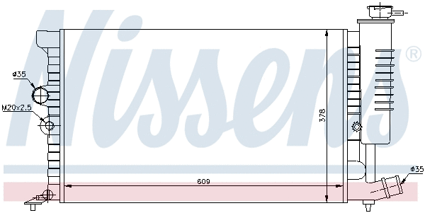 61399A NISSENS Радиатор двигателя