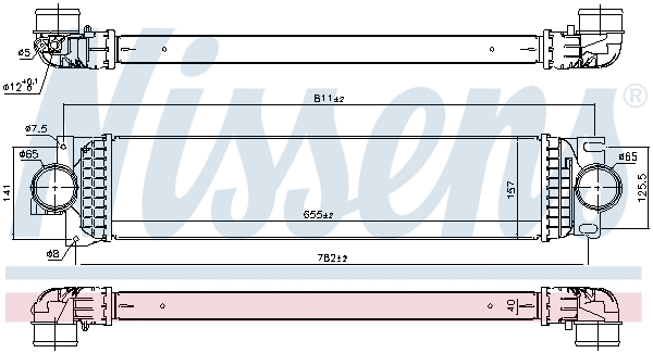 961234 NISSENS Интеркулер