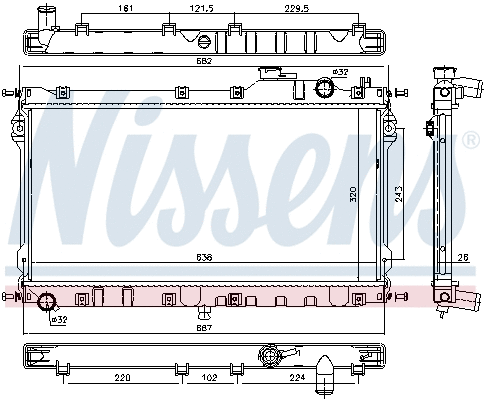 68559 NISSENS Радиатор двигателя