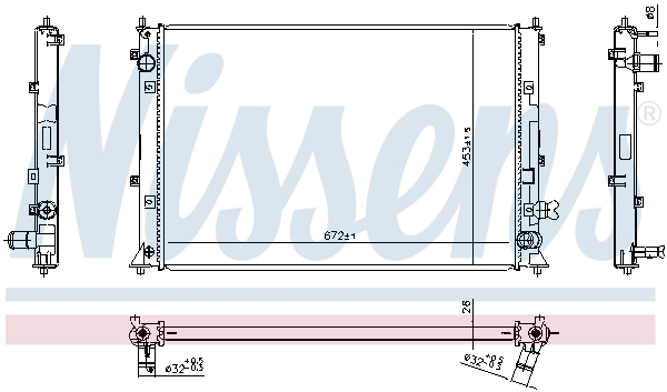 606297 NISSENS Радиатор двигателя