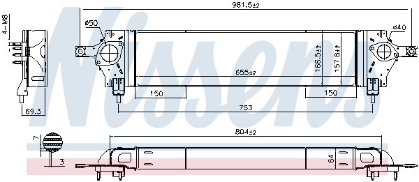 96580 NISSENS Интеркулер