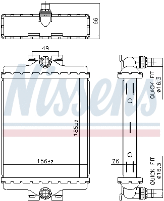 606270 NISSENS Радиатор двигателя