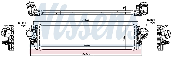 961504 NISSENS Интеркулер