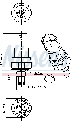 301080 NISSENS Датчик тиску хладогенту