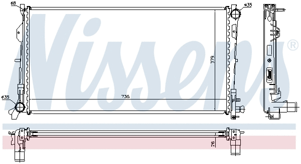 61018A NISSENS Радиатор двигателя