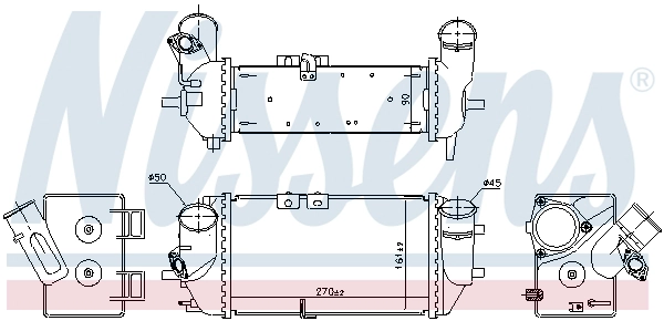 961488 NISSENS Интеркулер