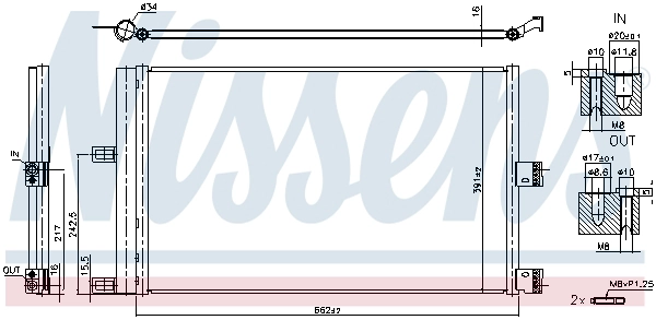 941210 NISSENS Радиатор кондиционера