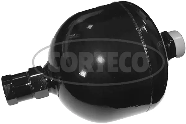 49467199 CORTECO Акумулятор тиску пневмопідвіски передн 210 Бар 136,2мм/203мм ємність: 1л M27 CASE IH 115, 125, 135, 145, 150, 180, 165, 195  NEW HOLLAND T6.125, T6.145, T6.155 2WD, T6.155 4WD, T6.165 2WD