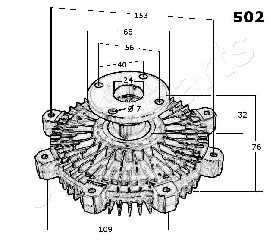 VC502 JAPANPARTS JAPANPARTS зчеплення, вентилятор радіатора MITSUBISHI PAJERO II 2.5D