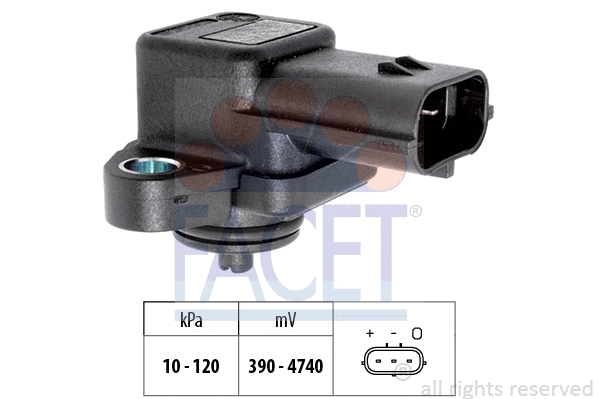 103042 FACET Датчик абсолютного тиску (Manifold Air Pressure Sensor, MAP sensor)