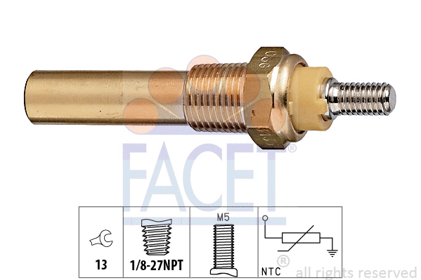 73135 FACET Датчик температури охолоджувальної рідини