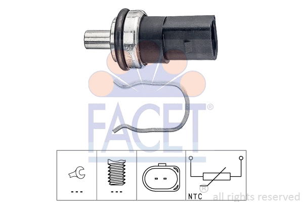 73376 FACET Датчик температури палива Audi A3/A4/Seat Leon/Skoda Super B/VW Crafter 1.2-3.0 TDI 98-