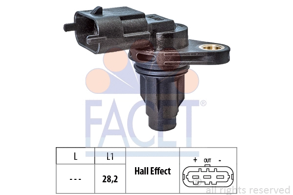 90700 FACET Датчик обертів коленвала Hyundai Kona (17-) (9.0700) Facet