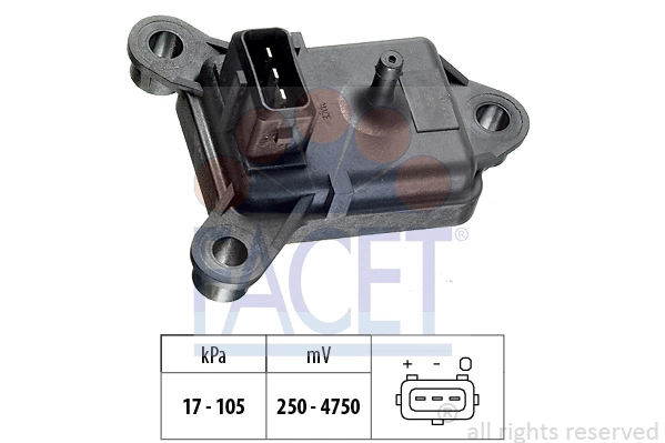 103003 FACET Датчик тиску наддуву (3 конт.) Citroen BERLINGO/JUMPER 0.9-2.0 80- (10.3003) Facet