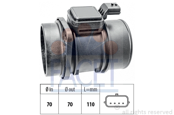 101454 FACET Витратомір повітря Made in Italy - OE Equivalent