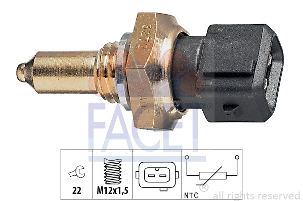 73272 FACET Датчик температури (2 конт./чорний) BMW 3(E46/E90), 5(E39/E60) 1.4-6.0 95-