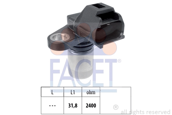 90509 FACET Датчик обертів коленвала Toyota Land Cruiser (06-), Hiace IV (01-) 2.5D, 3.0D (9.0509) Facet