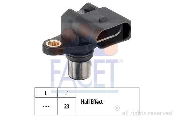 90351 FACET Датчик обертів коленвала VW T4/Golf 2.3-3.2i 94-11 (9.0351) Facet