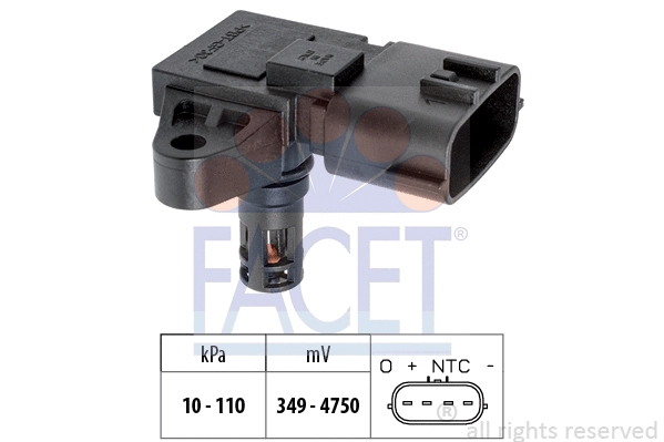 103126 FACET Датчик абсолютного тиску (Manifold Air Pressure Sensor, MAP sensor)