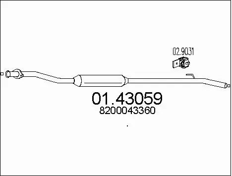 0143059 MTS Труба глушника