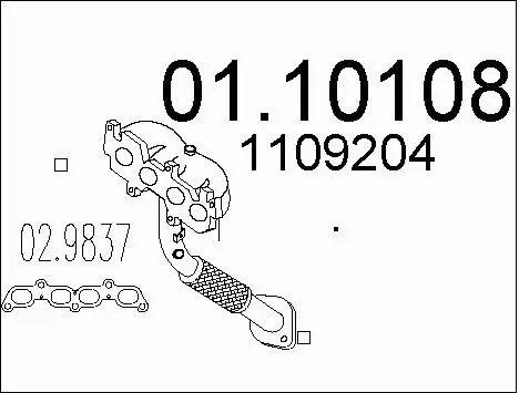 0110108 MTS Труба вихлопного газу