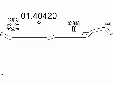 0140420 MTS Труба вихлопного газу