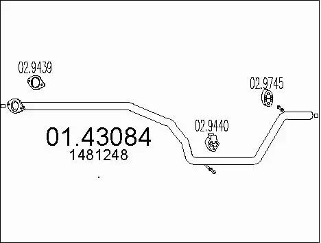 0143084 MTS rura њrod. FORD FOCUS S-MAX 2.0 TDCI